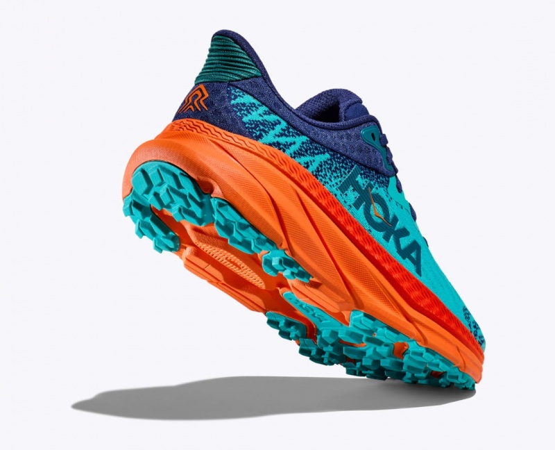 HOKA Challenger 7 Women's Trail Running Shoes Turquoise / Navy | ABW708469