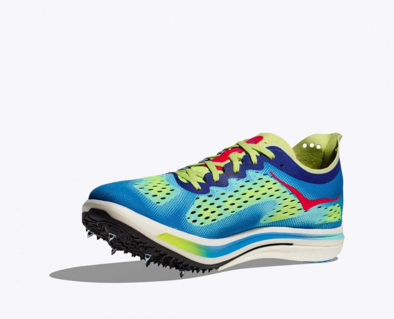 HOKA Cielo FLYX Men's Track Spikes Green / Blue | XWE932480