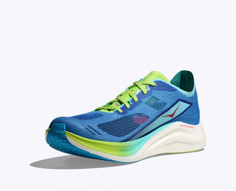 HOKA Cielo Road Men's Running Shoes Blue / Green | VJW641987