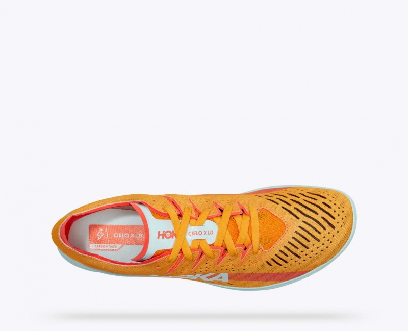 HOKA Cielo X LD Men's Track Spikes Orange | BJV495783