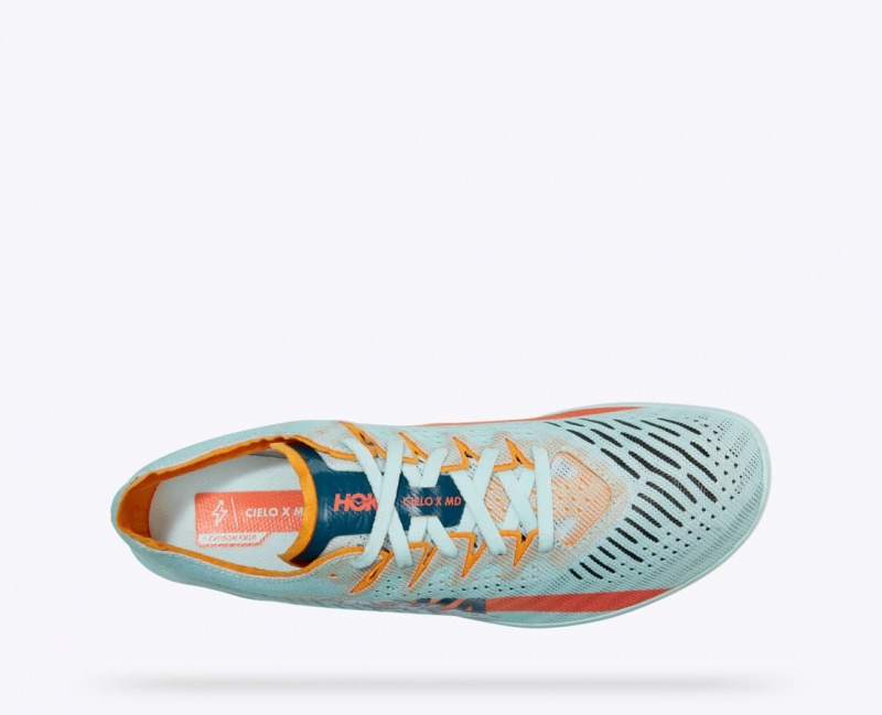 HOKA Cielo X MD Men's Track Spikes Light Turquoise | GAP506238