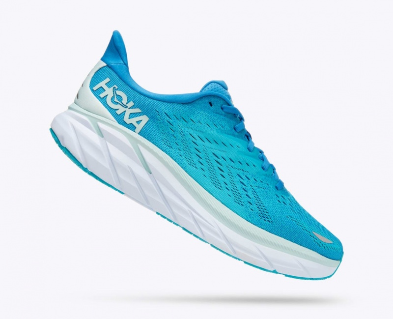 HOKA Clifton 8 Men's Running Shoes Turquoise | MCT984205