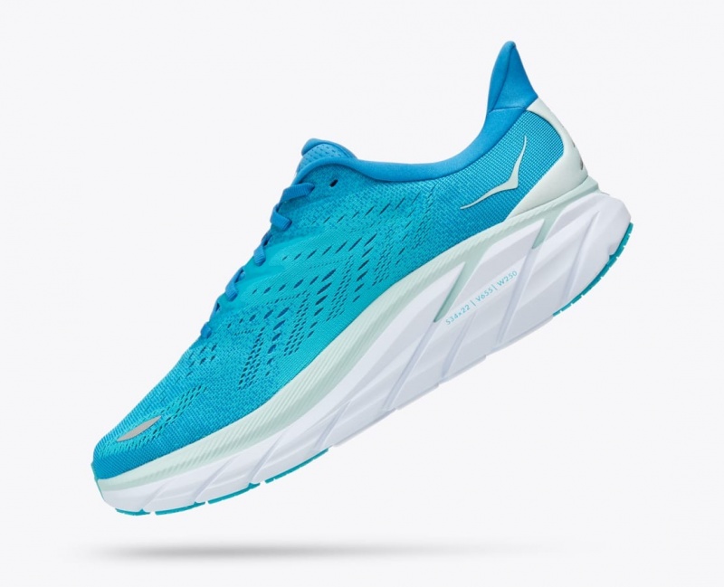 HOKA Clifton 8 Men's Running Shoes Turquoise | MCT984205