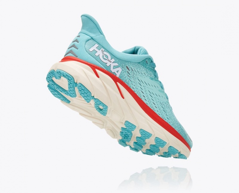 HOKA Clifton 8 Women's Running Shoes Turquoise | ZXQ472315