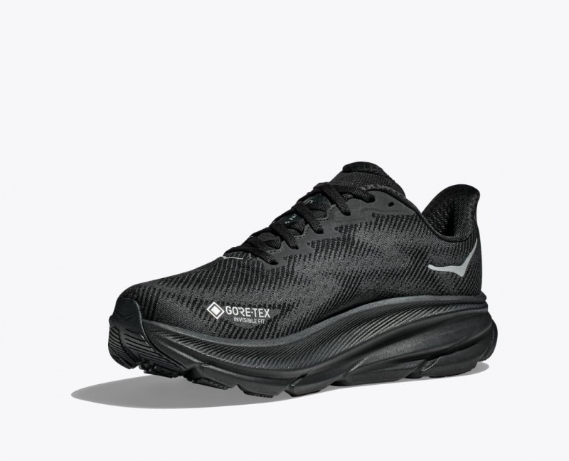 HOKA Clifton 9 GTX Men's Running Shoes Black | CIH765310