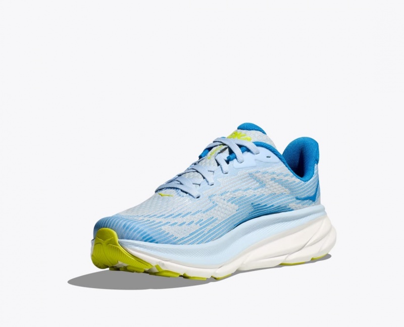 HOKA Clifton 9 Kids' Running Shoes Blue / White | YSC752903