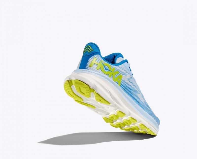 HOKA Clifton 9 Kids' Running Shoes Blue / White | YSC752903