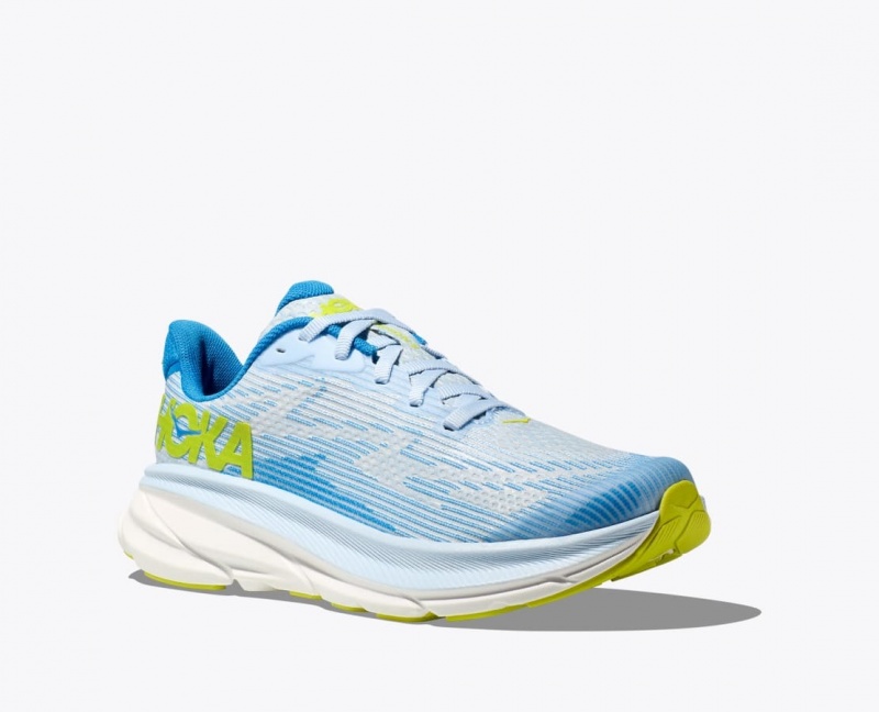 HOKA Clifton 9 Kids' Running Shoes Blue / White | YSC752903