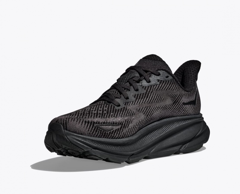 HOKA Clifton 9 Men's Running Shoes Black | NLF837961