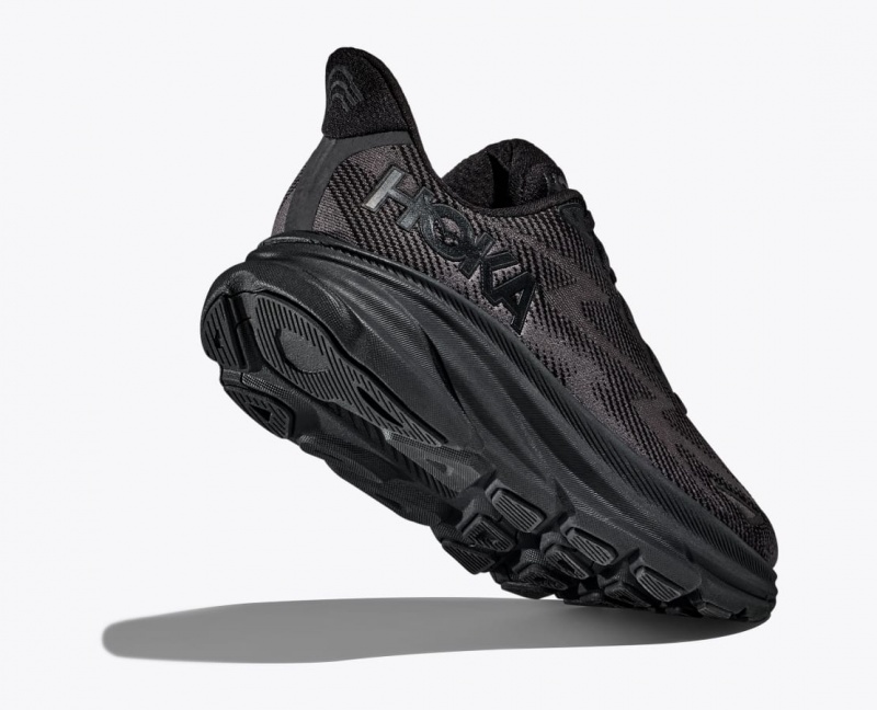 HOKA Clifton 9 Men's Running Shoes Black | NLF837961