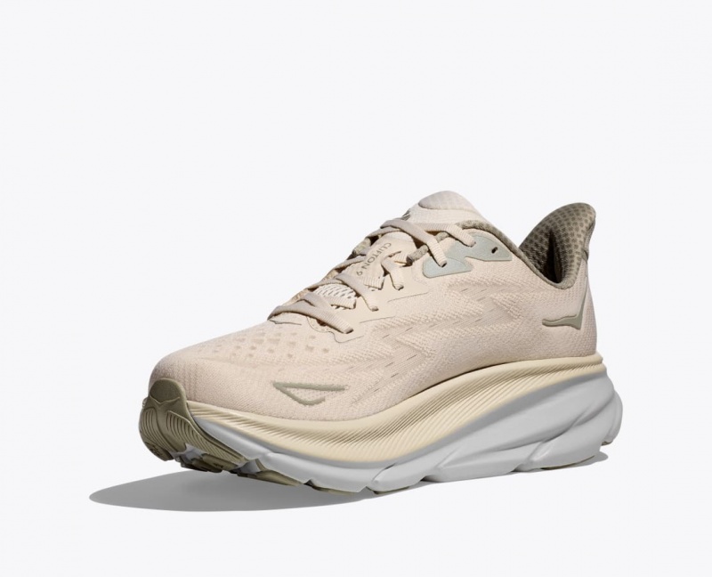 HOKA Clifton 9 Men's Running Shoes Light Beige | YXR614398