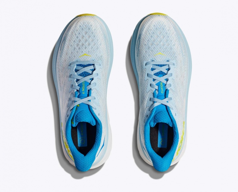 HOKA Clifton 9 Men's Running Shoes Light Blue | HFO849570