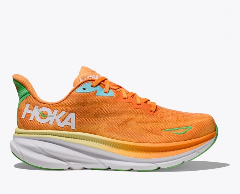 HOKA Clifton 9 Men\'s Running Shoes Orange | GBT653024