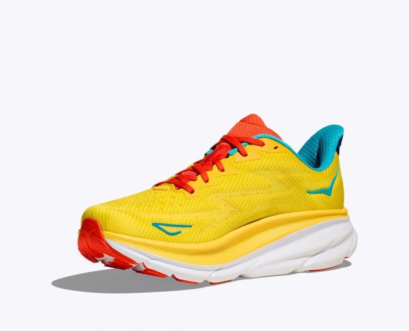 HOKA Clifton 9 Men's Running Shoes Yellow | YOJ342107