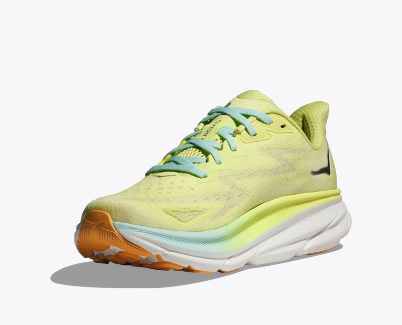 HOKA Clifton 9 Women's Running Shoes Light Green | WBG875190