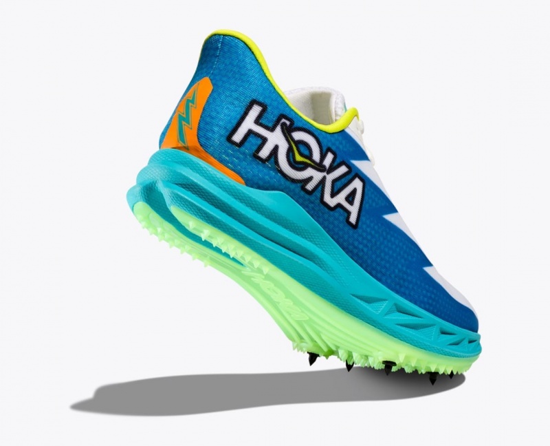 HOKA Crescendo MD Men's Track Spikes White / Blue | SQX627540