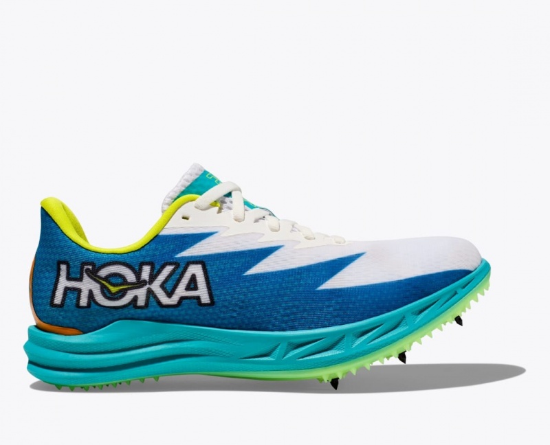 HOKA Crescendo MD Men\'s Track Spikes White / Blue | SQX627540