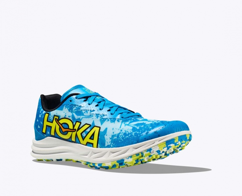 HOKA Crescendo XC Spikeless Men's Track Spikes Blue / Green | LIR645032