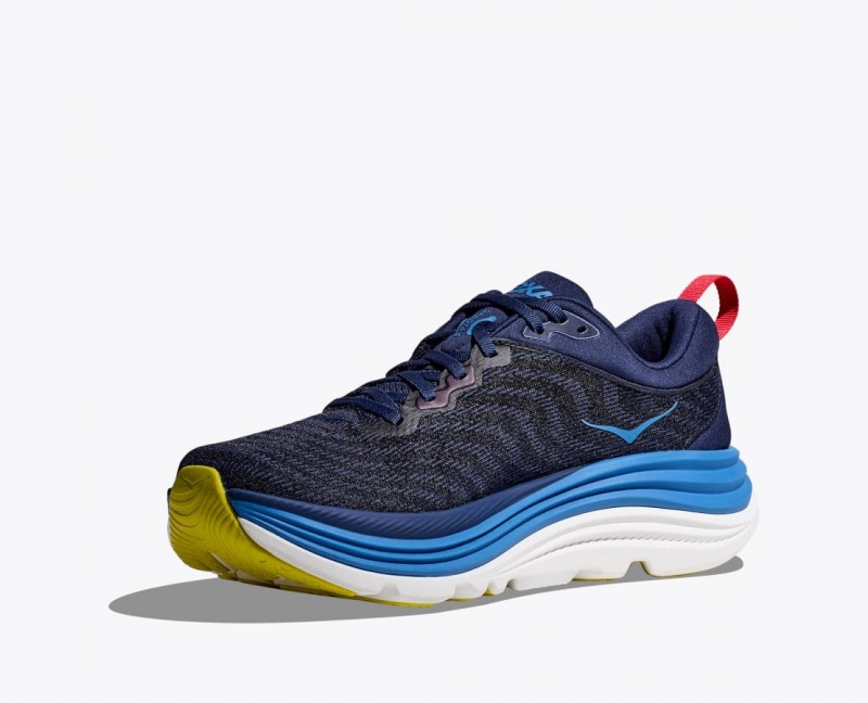 HOKA Gaviota 5 Men's Running Shoes Black / Navy | CUF751206