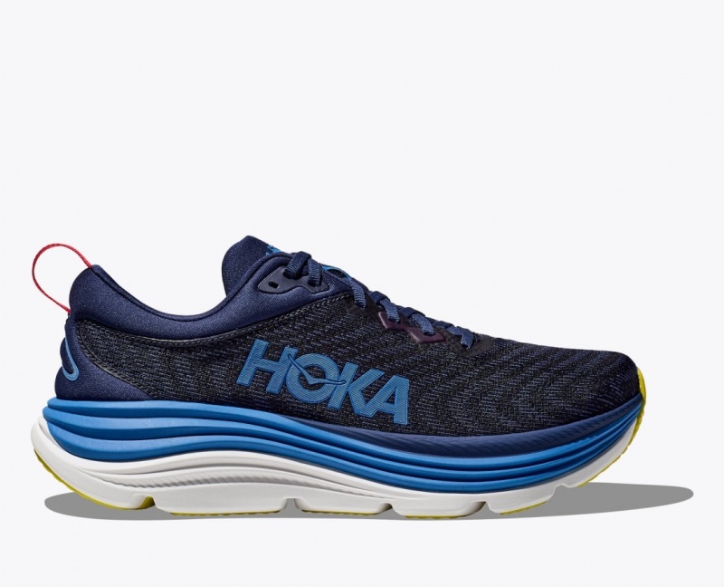 HOKA Gaviota 5 Men\'s Running Shoes Black / Navy | CUF751206