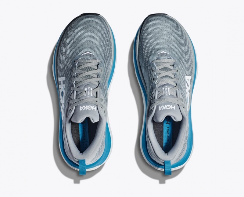 HOKA Gaviota 5 Men's Running Shoes Grey / Blue | YTH076814