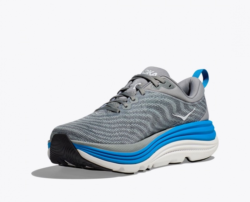 HOKA Gaviota 5 Men's Running Shoes Grey / Blue | YTH076814