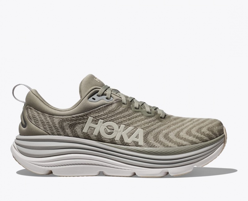 HOKA Gaviota 5 Men\'s Running Shoes Light Khaki | YRX278546