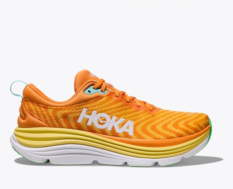 HOKA Gaviota 5 Men\'s Running Shoes Orange / Yellow | TPE860259