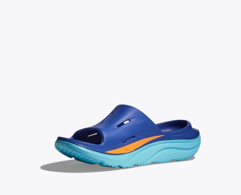 HOKA IRONMAN Ora Recovery Men's Slide Blue | WQP597684