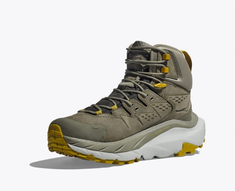 HOKA Kaha 2 GTX Men's Hiking Boots Olive | CFK015964