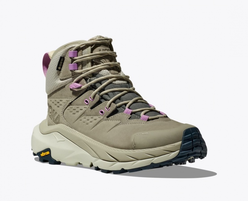 HOKA Kaha 2 GTX Women's Hiking Boots Light Olive | MAN371265