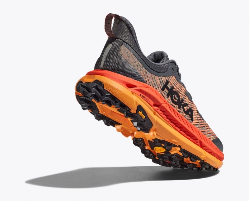 HOKA Mafate Speed 4 Men's Trail Running Shoes Dark Grey / Orange | LIW562790