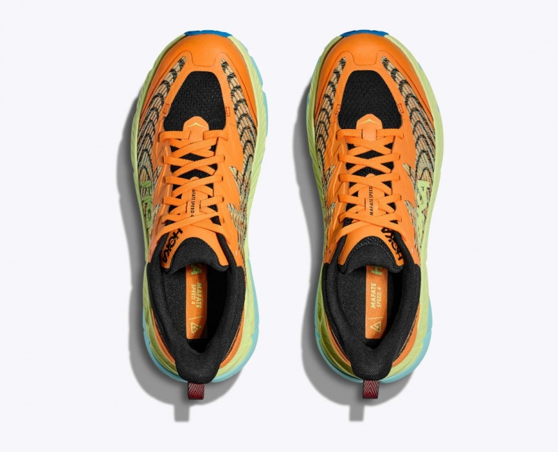 HOKA Mafate Speed 4 Men's Trail Running Shoes Orange / Green | IKZ281976