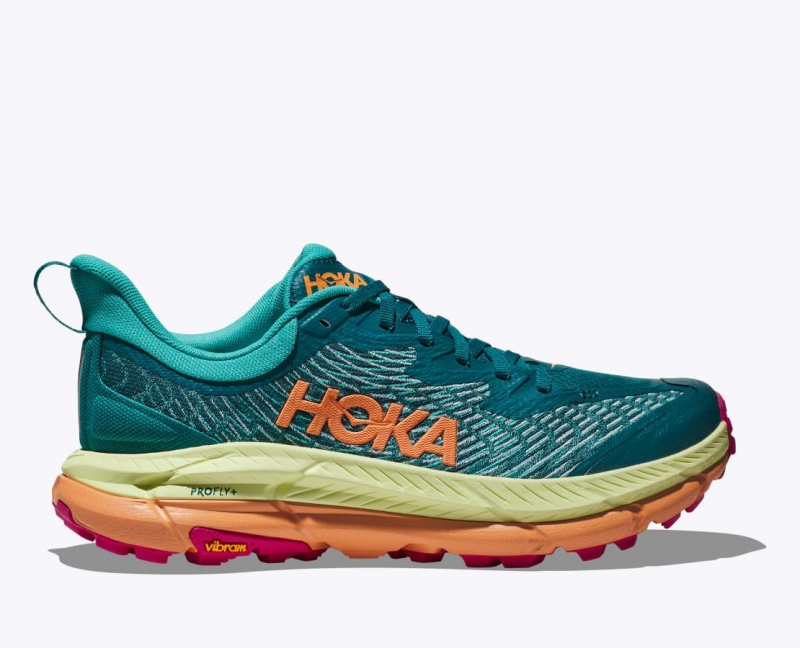 HOKA Mafate Speed 4 Men\'s Trail Running Shoes Dark Green / Green / Orange | WGJ546321