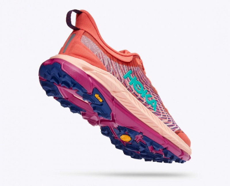 HOKA Mafate Speed 4 Women's Trail Running Shoes Coral / Red | XYA156083