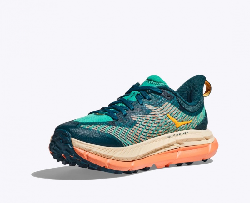 HOKA Mafate Speed 4 Women's Trail Running Shoes Dark Turquoise / Orange | WKP530816