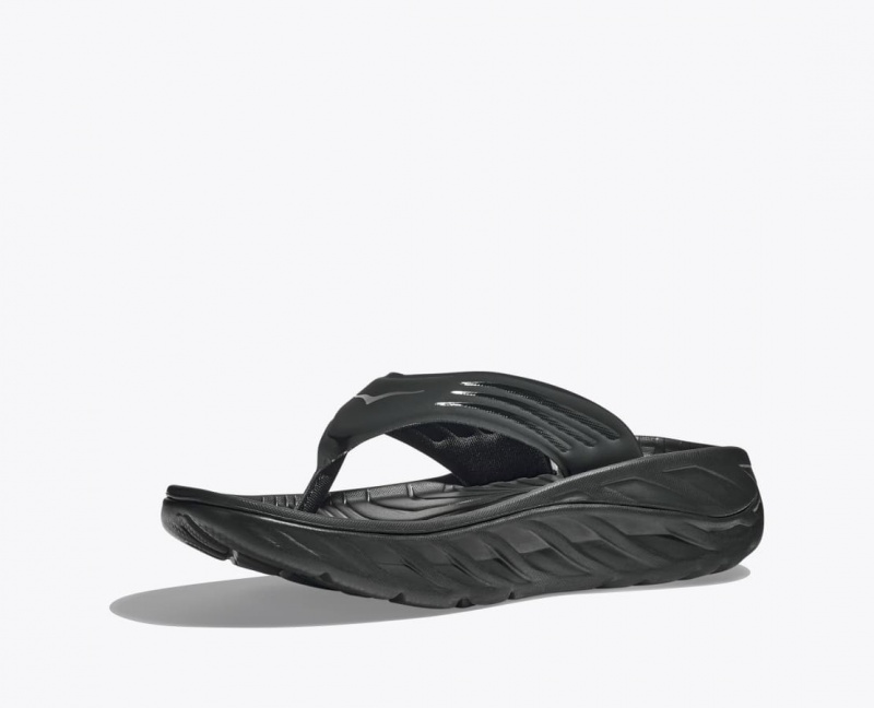 HOKA ORA Recovery Men's Flip Flops Black | WKD953620