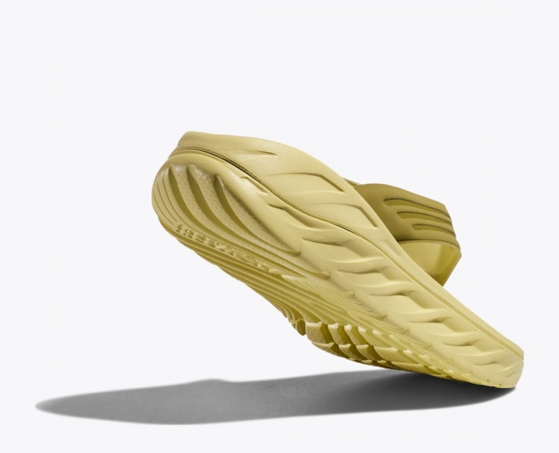 HOKA ORA Recovery Men's Flip Flops Khaki | YRC617893