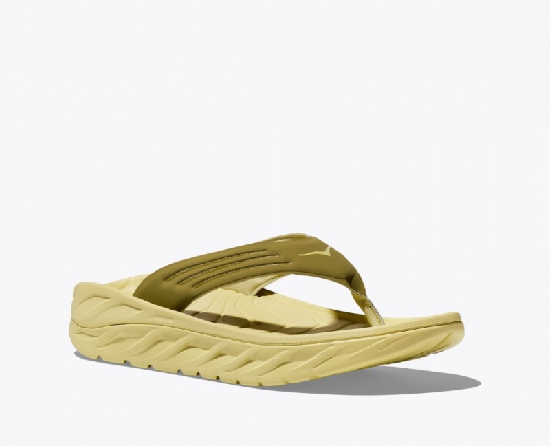 HOKA ORA Recovery Men's Flip Flops Khaki | YRC617893