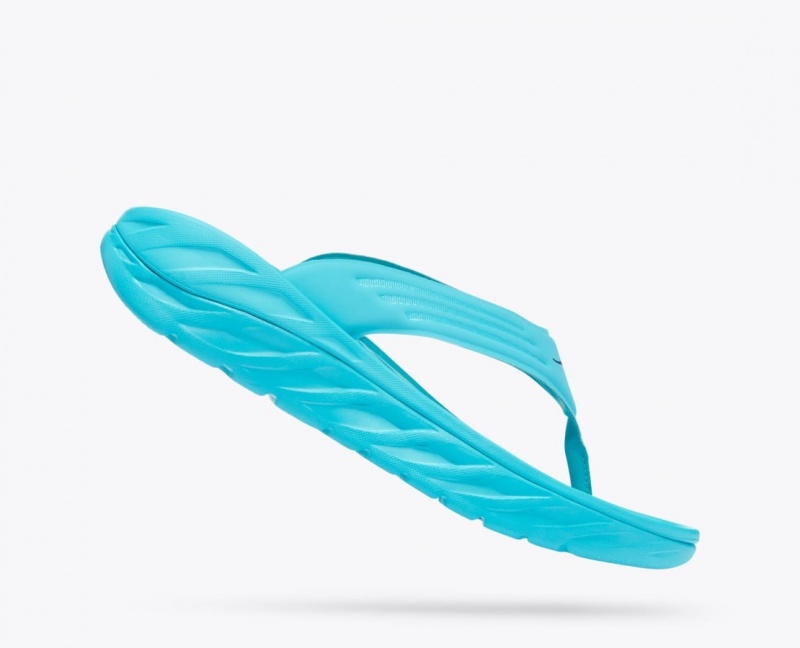 HOKA ORA Recovery Men's Flip Flops Turquoise | XUO841652