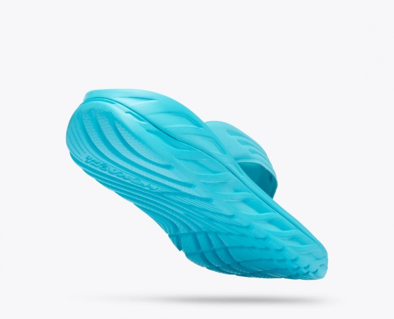 HOKA ORA Recovery Men's Flip Flops Turquoise | XUO841652