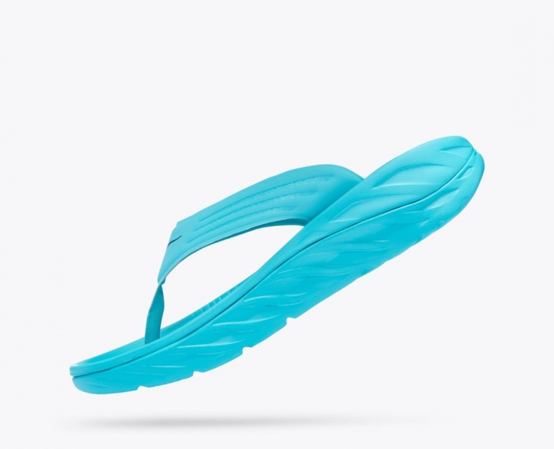 HOKA ORA Recovery Men's Flip Flops Turquoise | XUO841652