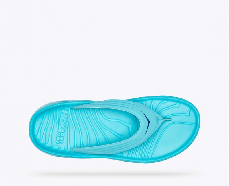 HOKA ORA Recovery Men's Flip Flops Turquoise | XUO841652