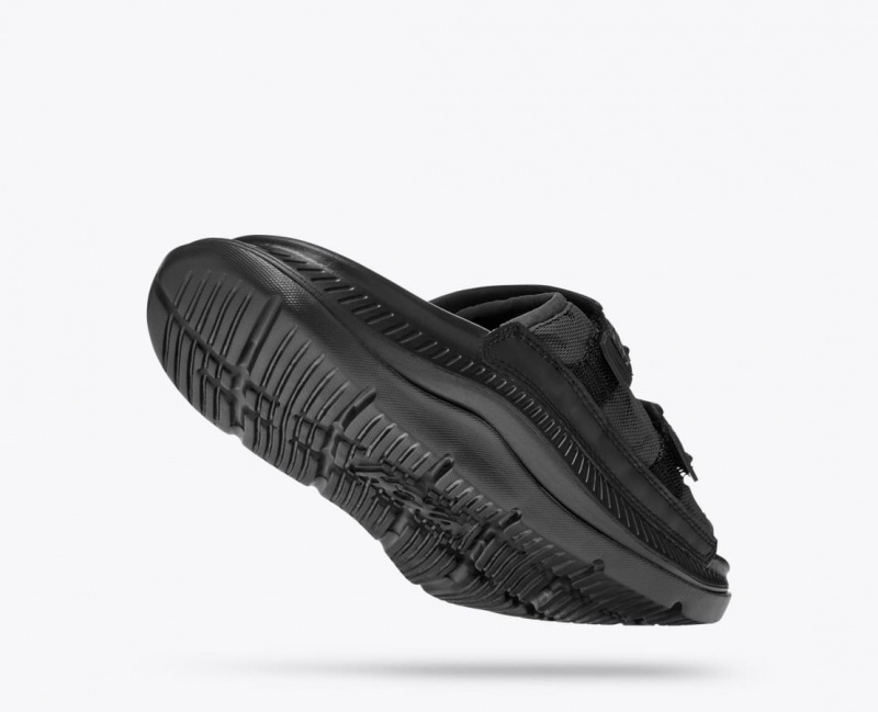 HOKA Ora Luxe Men's Slide Black | ZBS172403