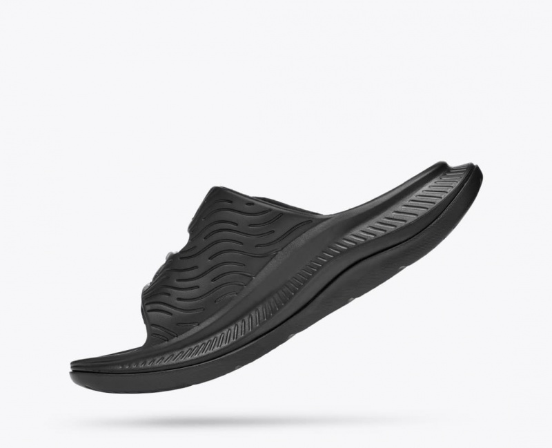 HOKA Ora Luxe Men's Slide Black | ZBS172403