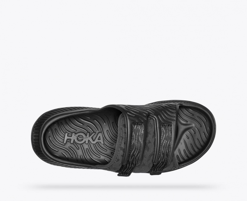 HOKA Ora Luxe Men's Slide Black | ZBS172403