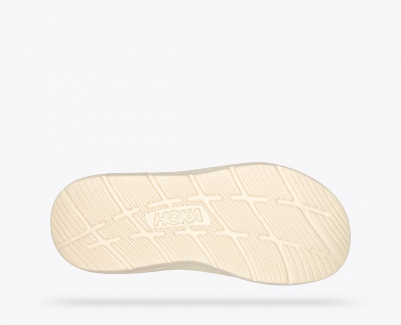 HOKA Ora Luxe Men's Slide Cream | VDG614358