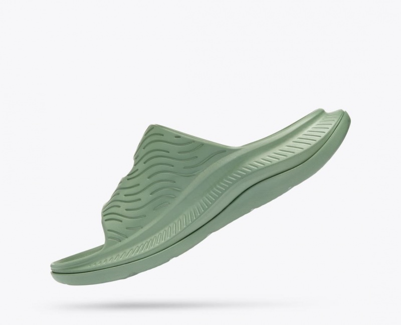 HOKA Ora Luxe Men's Slide Green | VUI504138