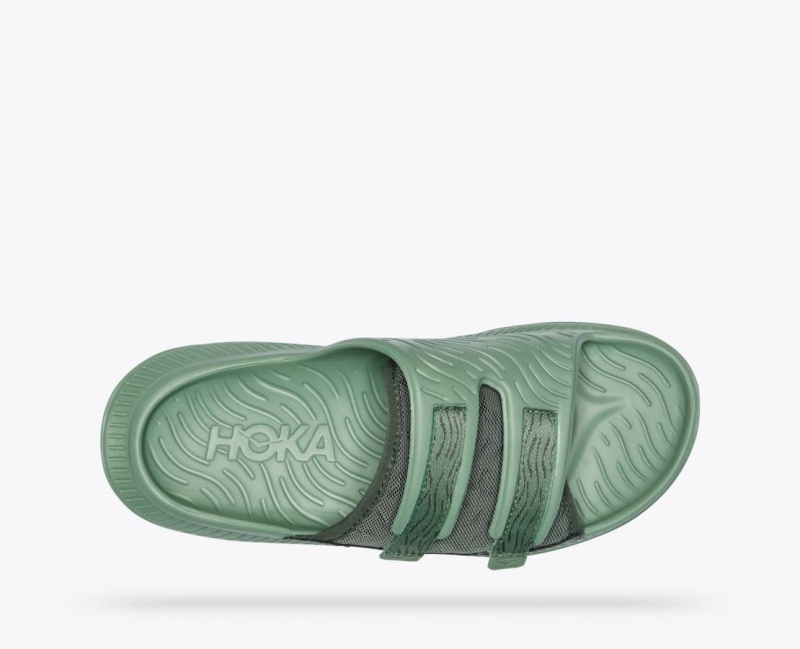 HOKA Ora Luxe Men's Slide Green | VUI504138