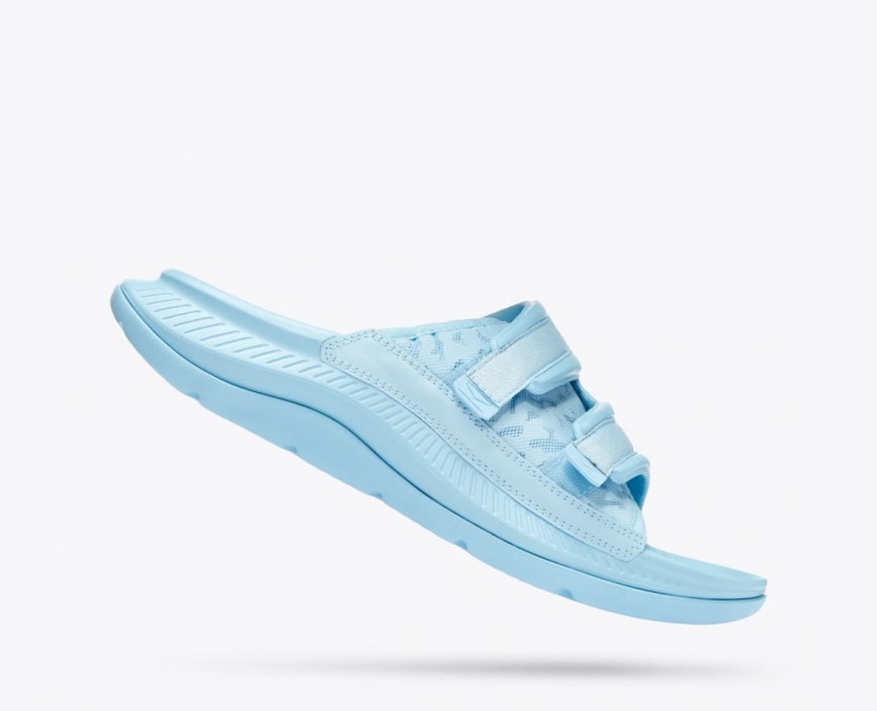 HOKA Ora Luxe Men's Slide Light Blue | YEN812096